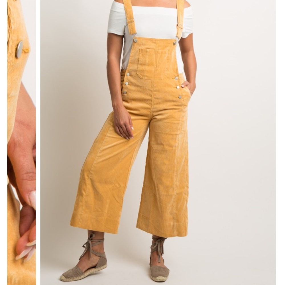 Yellow Corduroy Overalls